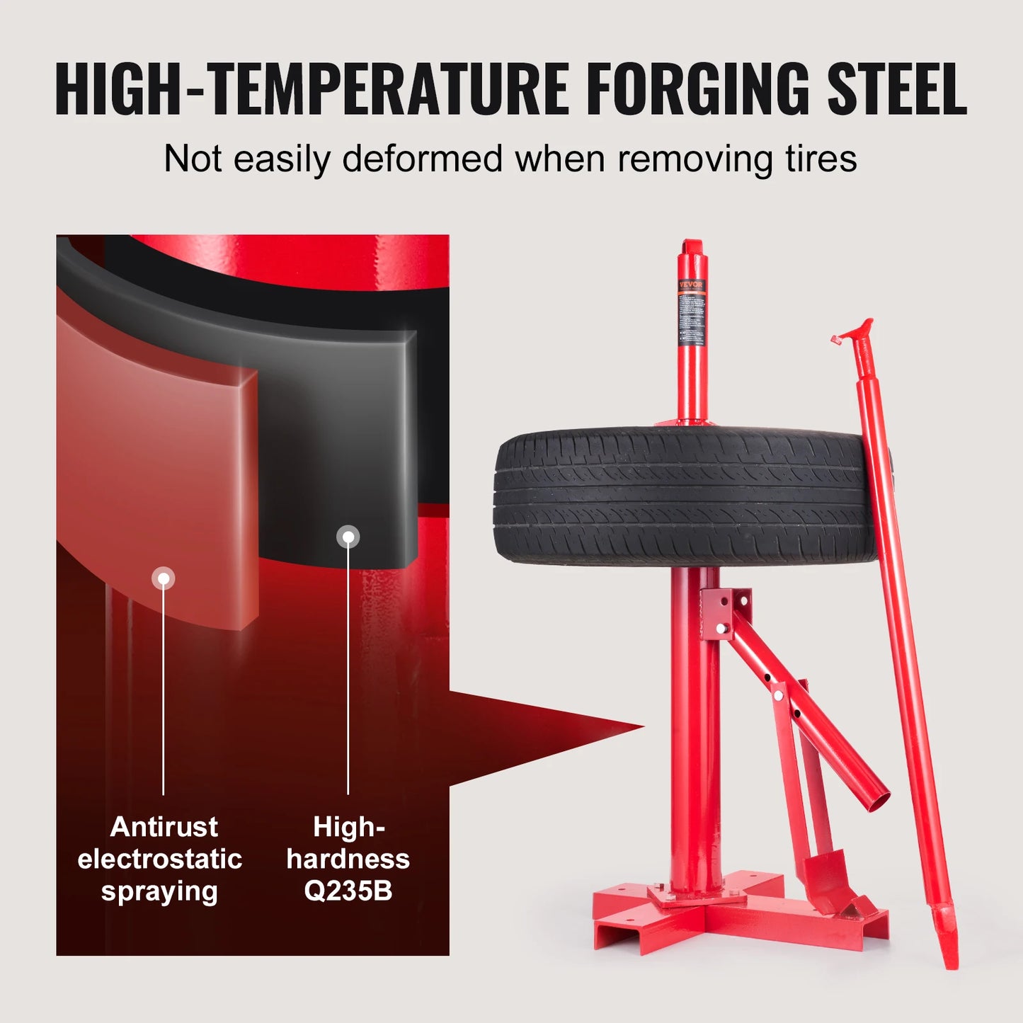 Portable Manual Tire Changer Bead Breaker Tool Portable Hand Bead Mounting Car Truck Motorcycle Garage