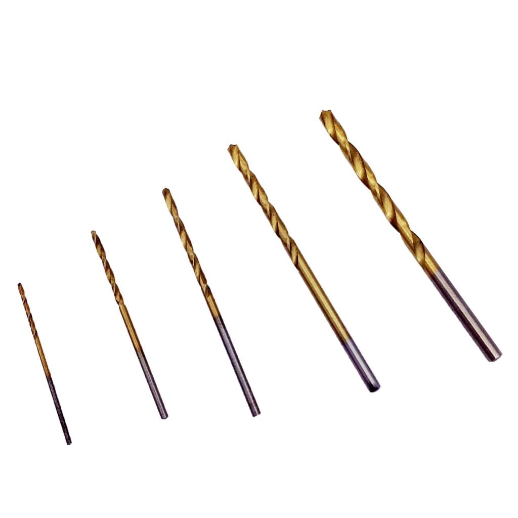 50pcs/Set 1mm - 3mm Drill Bit Titanium Coated High Speed Steel Drill