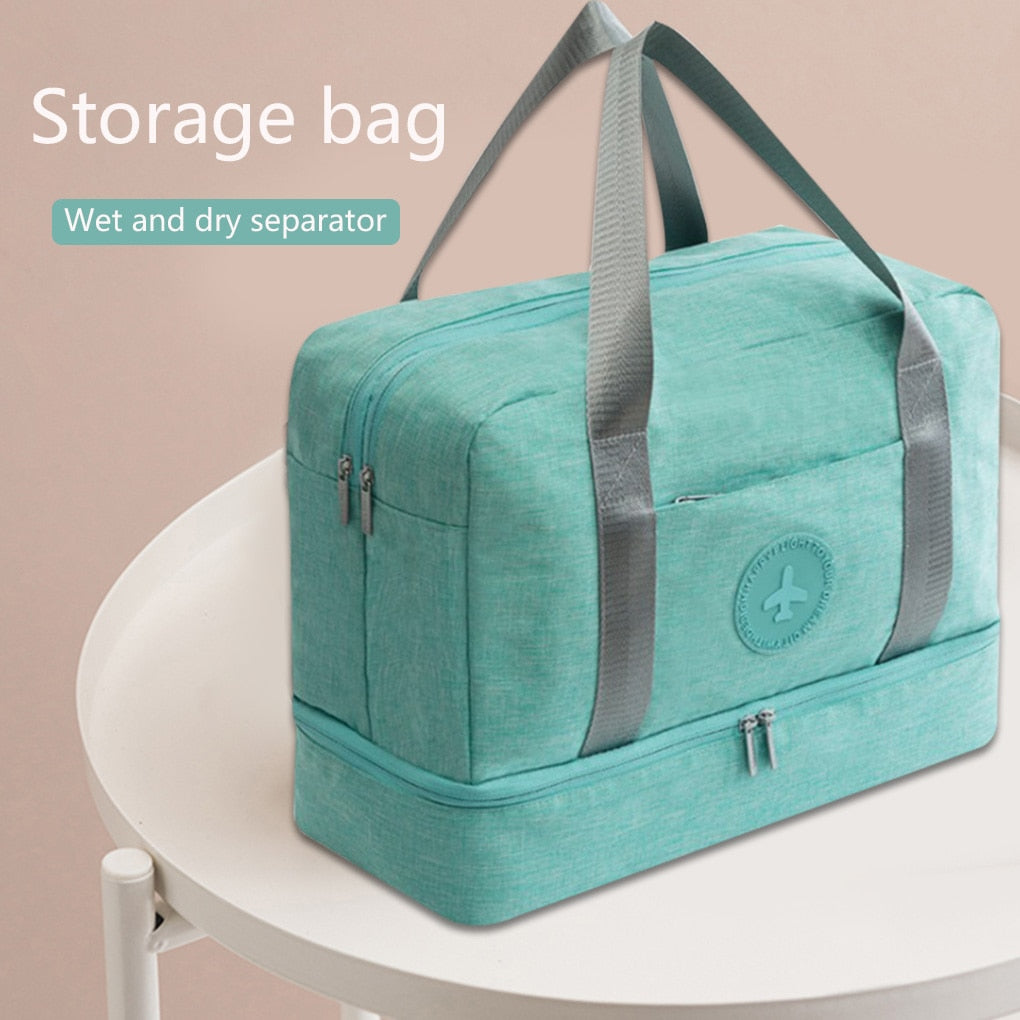 Luggage Dry Wet Separation Storage Bag  Travel Duffle with Shoes  Mesh  Clothing Storage