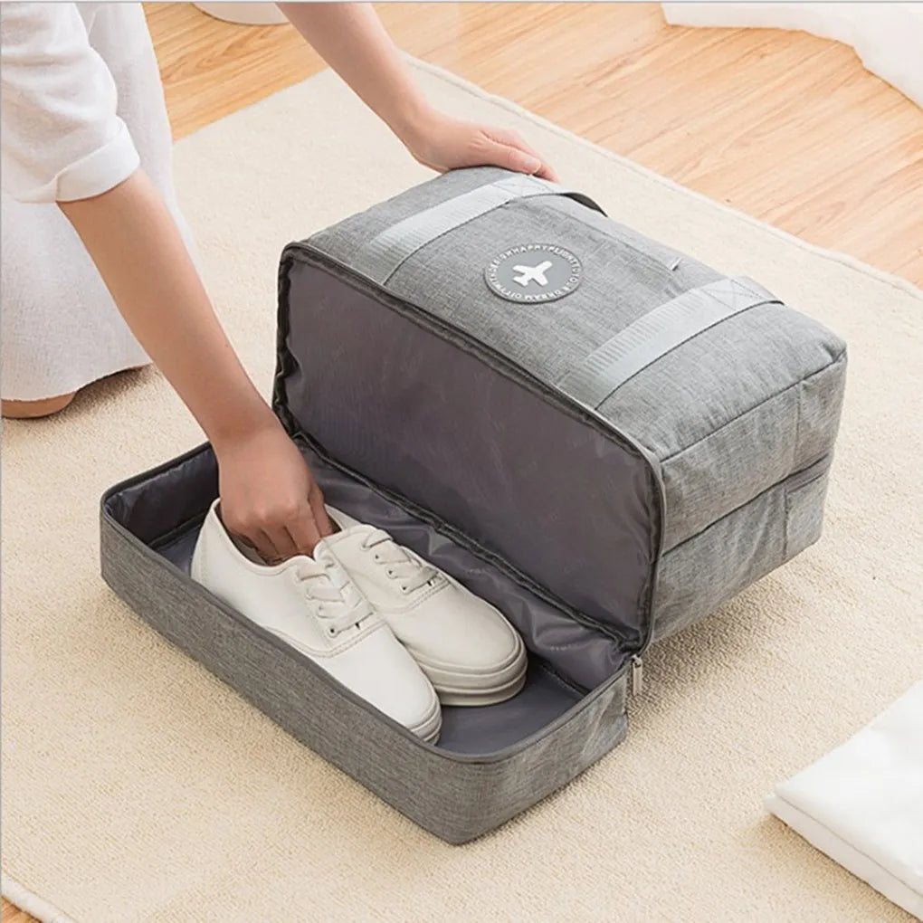 Luggage Dry Wet Separation Storage Bag  Travel Duffle with Shoes  Mesh  Clothing Storage