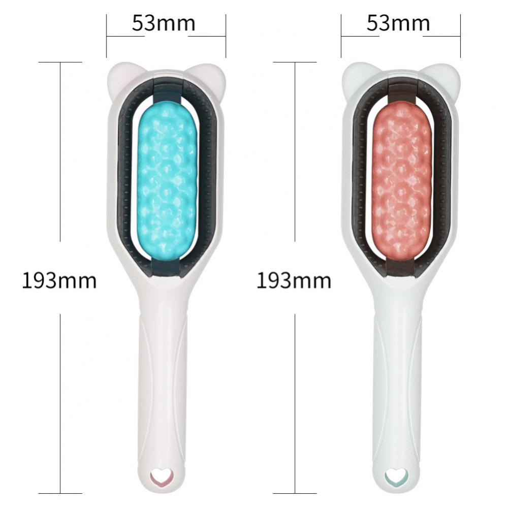 Multifunctional 2-in-1 Floating Brush Carding Silica Gel Pet Brush Massage Tool