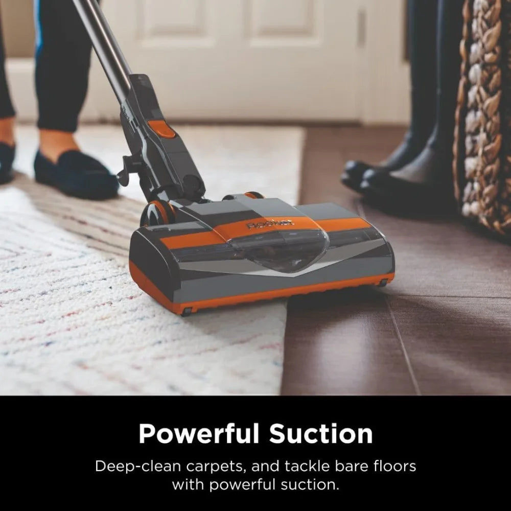 Shark HV301 Rocket Ultra-Light Corded Bagless Vacuum for Carpet and Hard Floor Cleaning with Swivel Steering, Gray/Orange