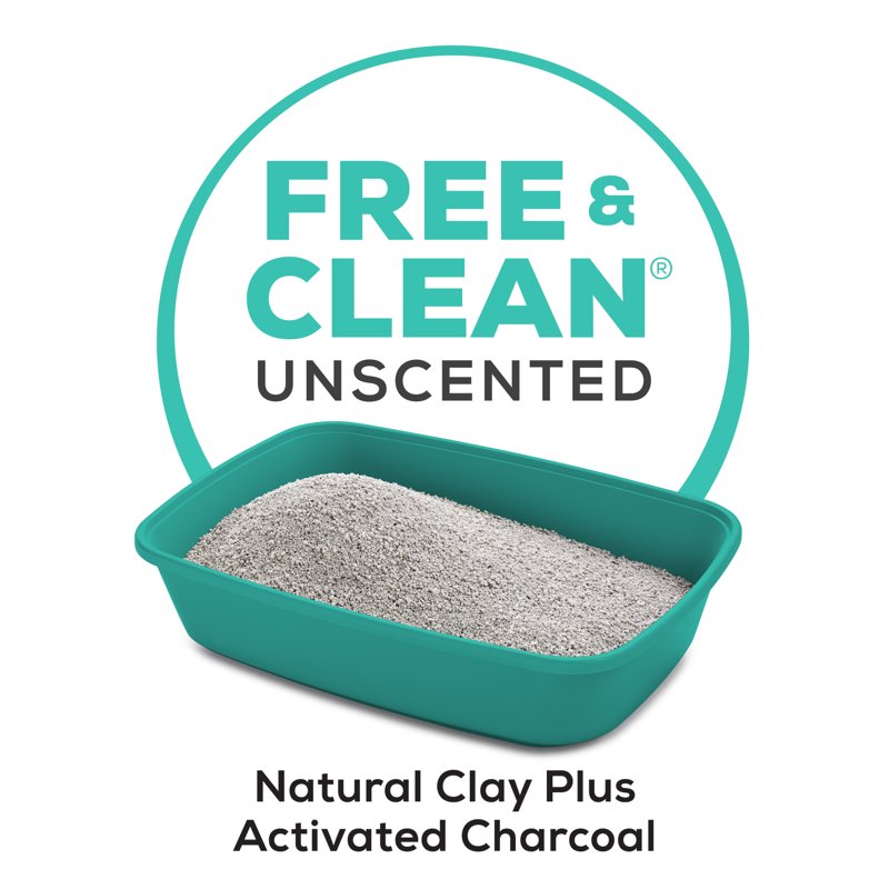 Cat Litter, Free & Clean Unscented Multi Cat Litter, 20 lb. Pail