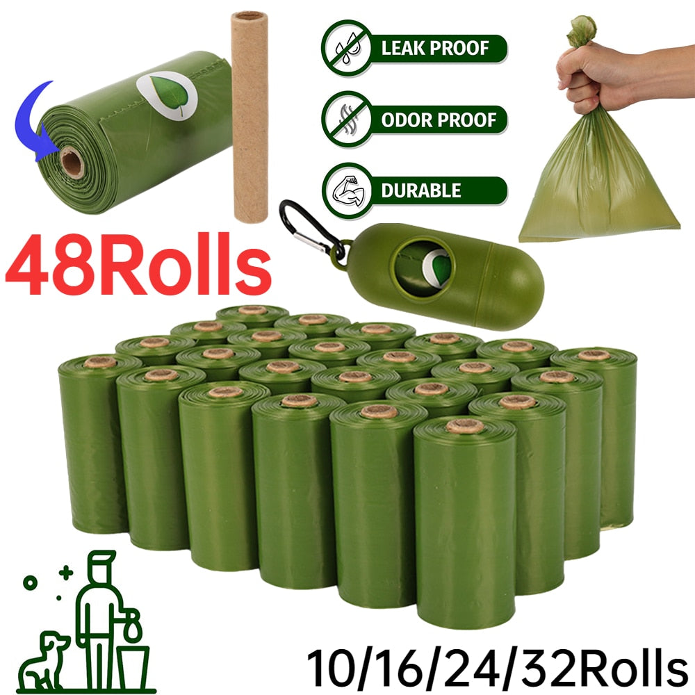 10/16/24/48 Rolls Poop Bags for Dogs  Biodegradable Poop Bags Disposable