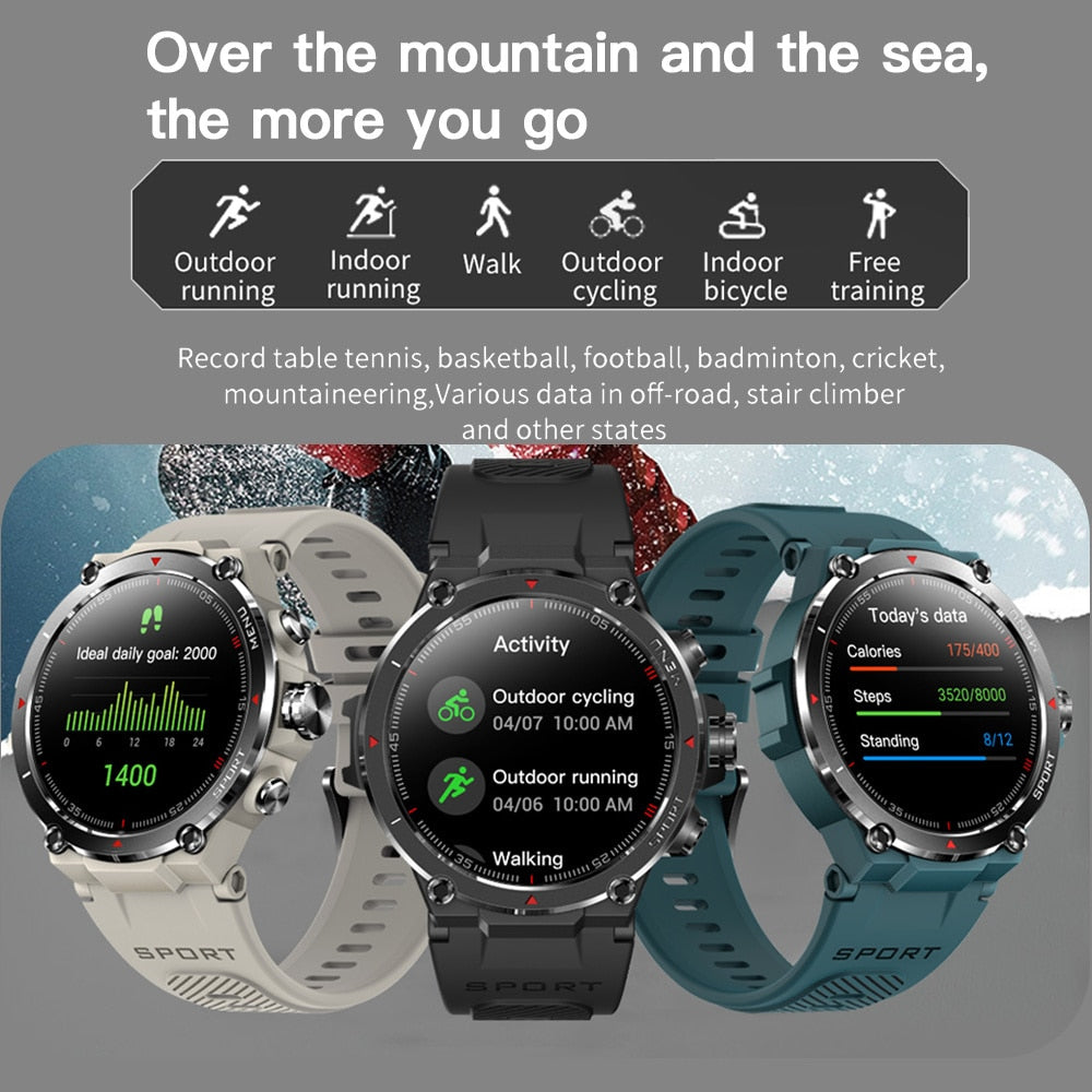 GPS Smart Watch AMOLED Display 24h Health Monitor