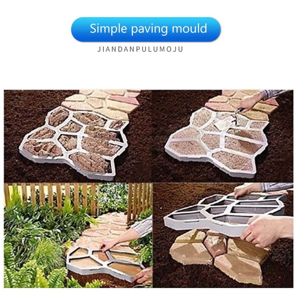 Path Maker Paving Molds Stone Brick Concrete Mold Concrete Cement