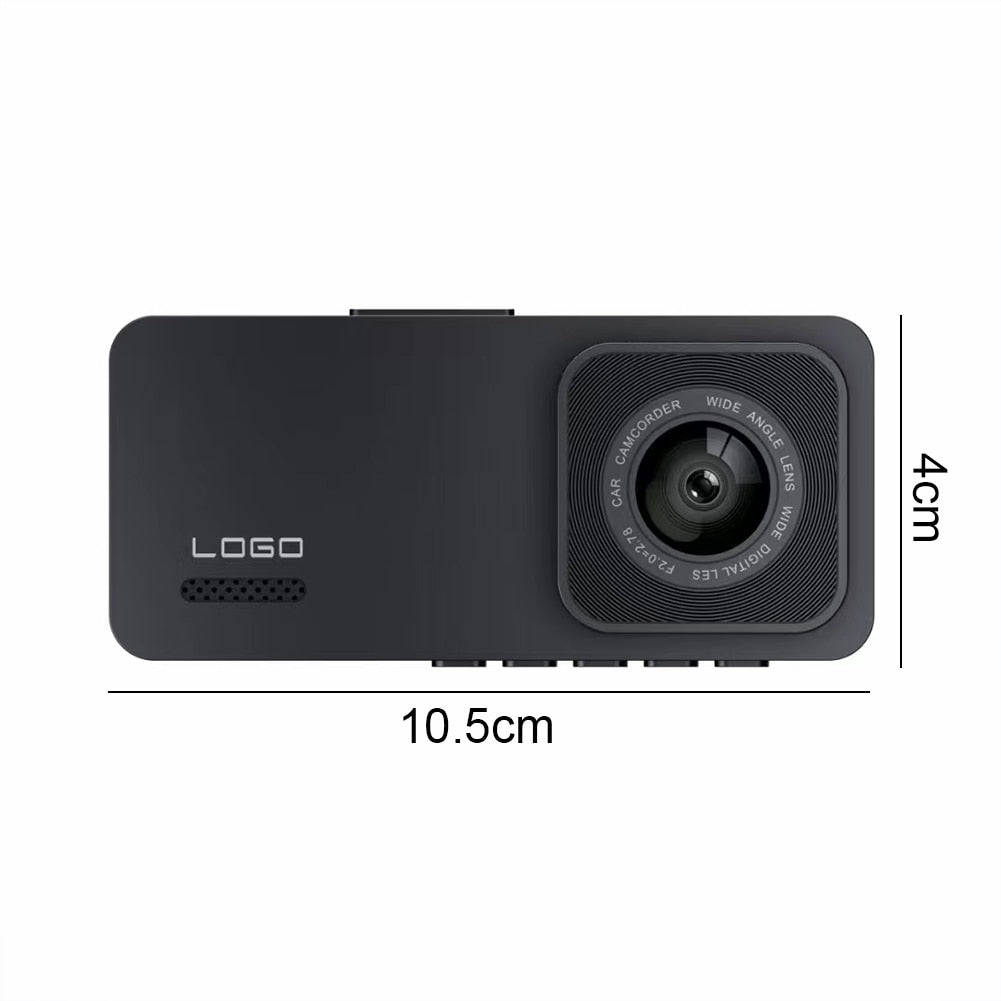 Vehicle Dash Cam 3 Channel Video Registrator HD 2.0 Inch Black Dashcam High Resolution