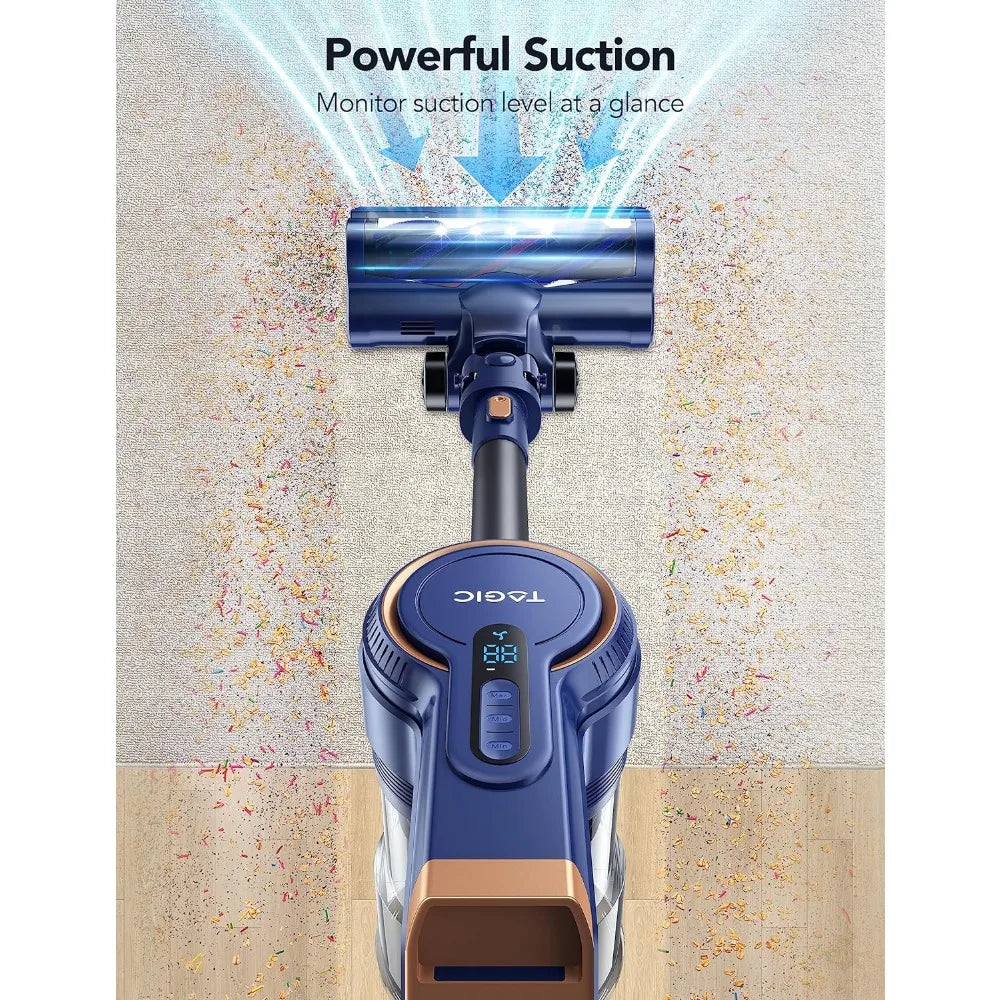 Cordless Vacuum Cleaner - 6 in 1 Powerful Stick Vacuum with 3 Power Modes, Up to 45mins Runtime