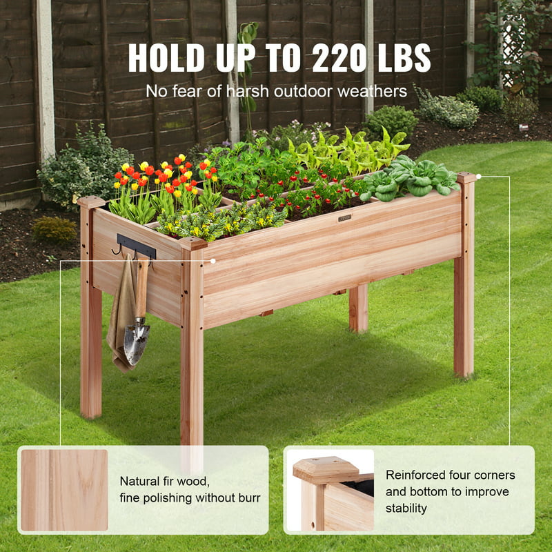 Raised Garden Bed,47.2x22.8x30 Orchid pot Hydroponics tower system