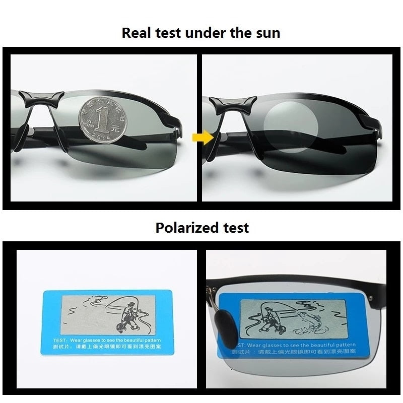 changing Polarized Sunglasses  Men Driving  Glasses Photochromic Sun Glasses Day Night