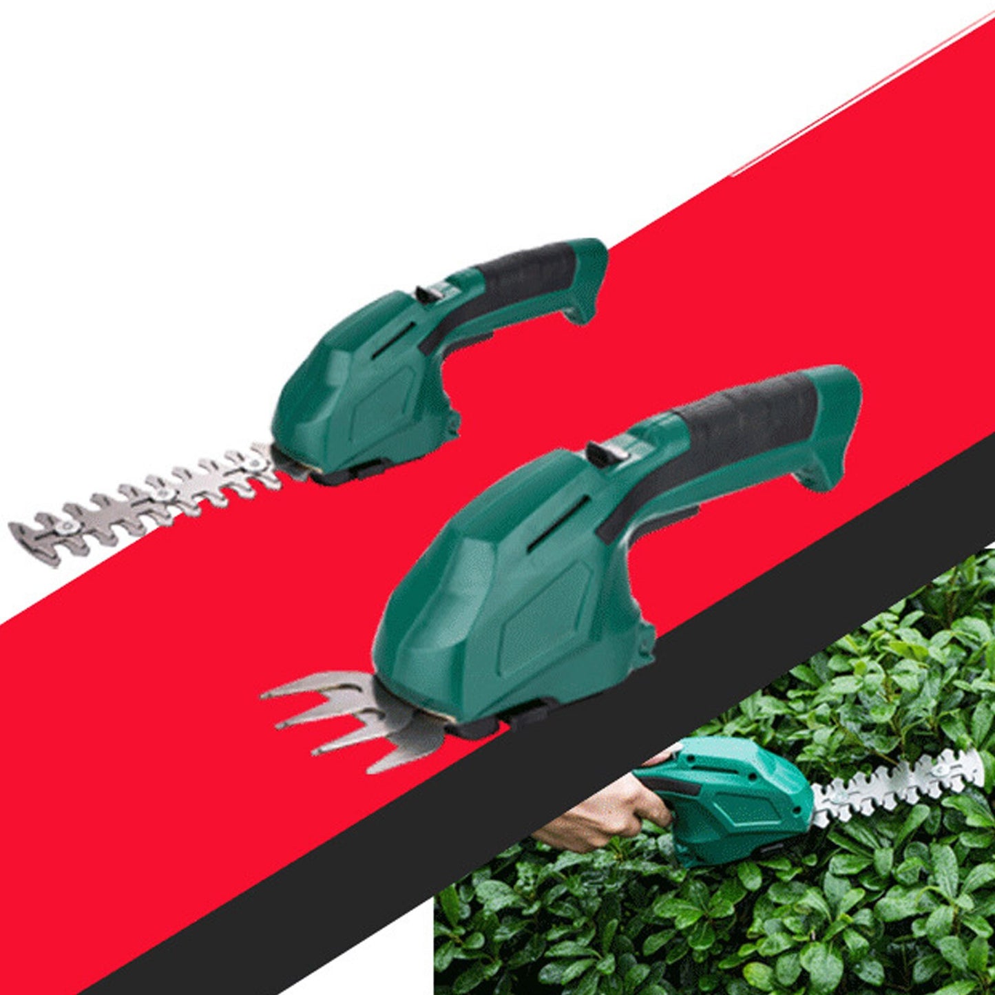 Electric Cordless Trimmer Hedge  Shears Gardening Tool Electric Weeder Aluminum Scissors 1000 Rpm