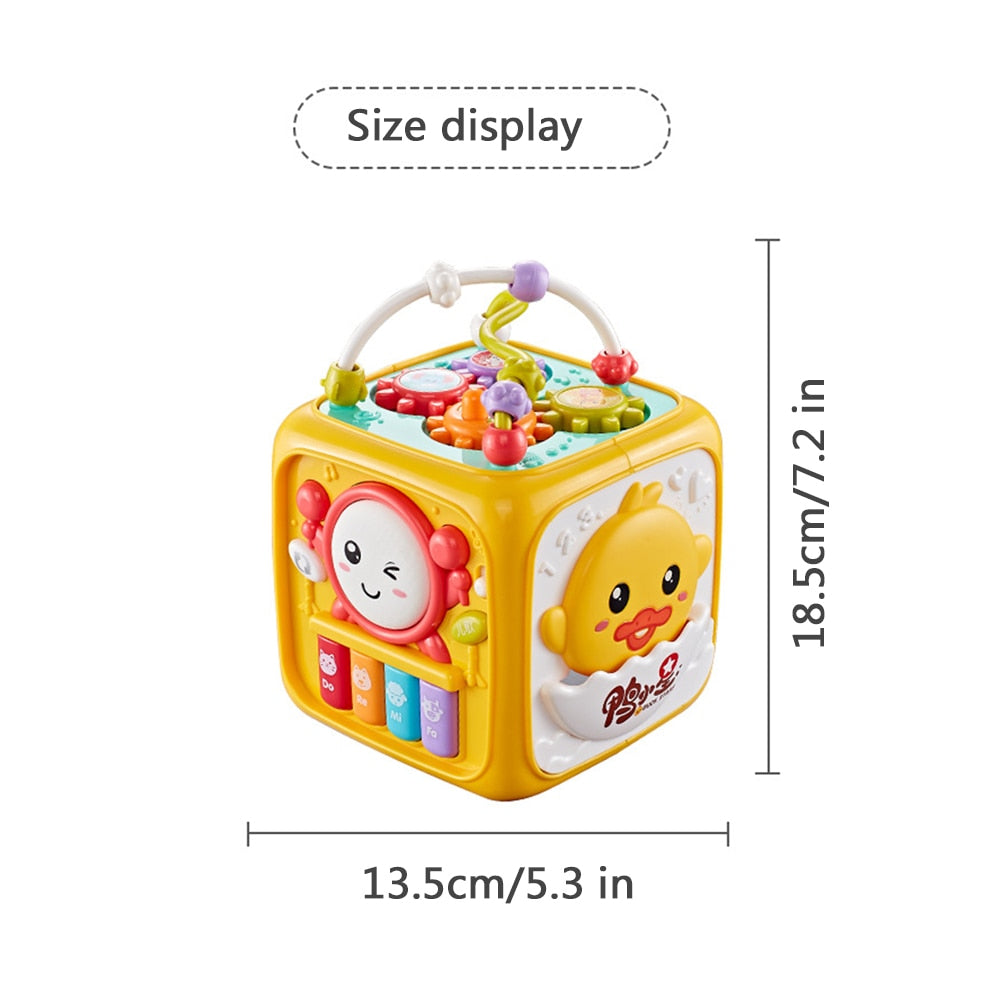 Baby Activity Cube Toddler Toys 7 in 1 Educational Shape Sorter Musical Toy