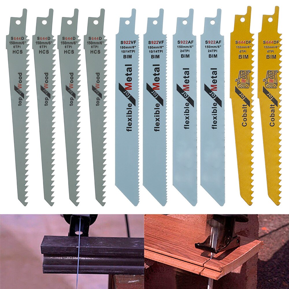 10pcs Saw Blades JigSaw Handsaw Multi  Wood Metal For Bosch Makita Dewalt